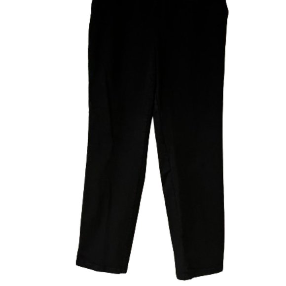 Croft & Barrow  - Black Stretch Straight Leg, Pull-On Pants - 10S - Picture 2 of 4